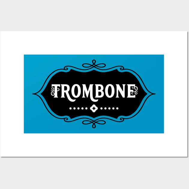 Trombone Emblem Wall Art by Barthol Graphics